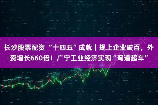 长沙股票配资 “十四五”成就｜规上企业破百，外资增长660倍！广宁工业经济实现“弯道超车”